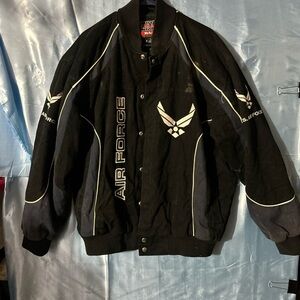 Vintage Air Force Jacket Thick Bomber Jacket Heavyweight Sz L